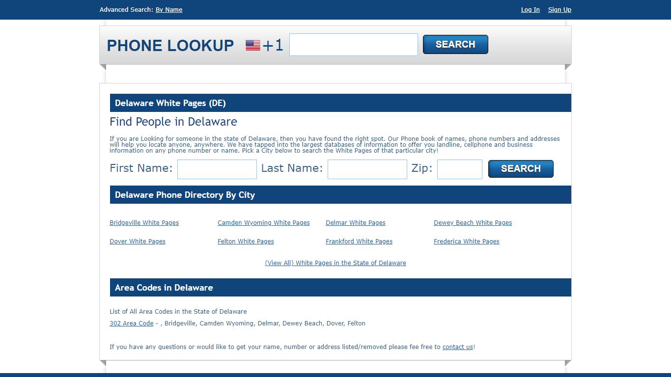 Delaware White Pages - DE Phone Directory Lookup